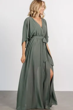 Best Baltic Born Kia Kimono Maxi Dress | Dark Sage DarkSage