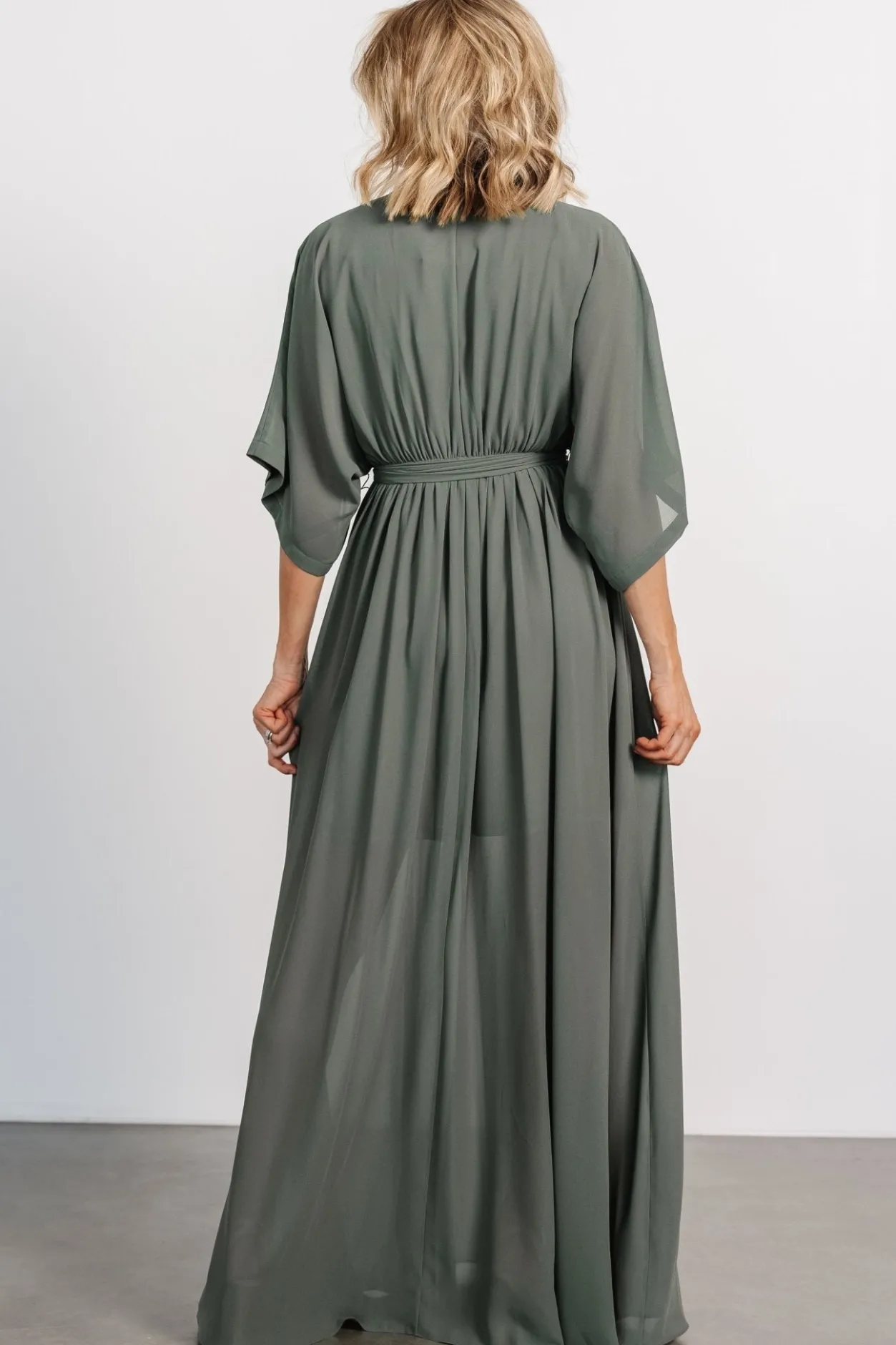Best Baltic Born Kia Kimono Maxi Dress | Dark Sage DarkSage