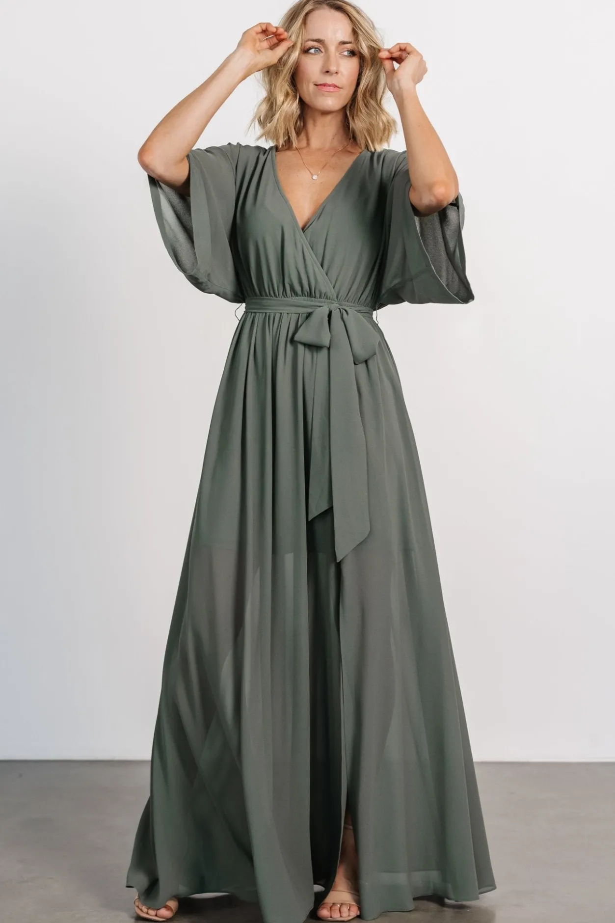 Best Baltic Born Kia Kimono Maxi Dress | Dark Sage DarkSage