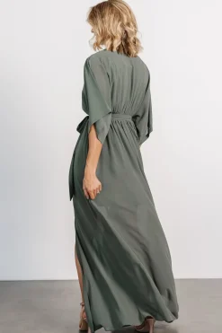 Best Baltic Born Kia Kimono Maxi Dress | Dark Sage DarkSage