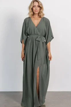 Best Baltic Born Kia Kimono Maxi Dress | Dark Sage DarkSage