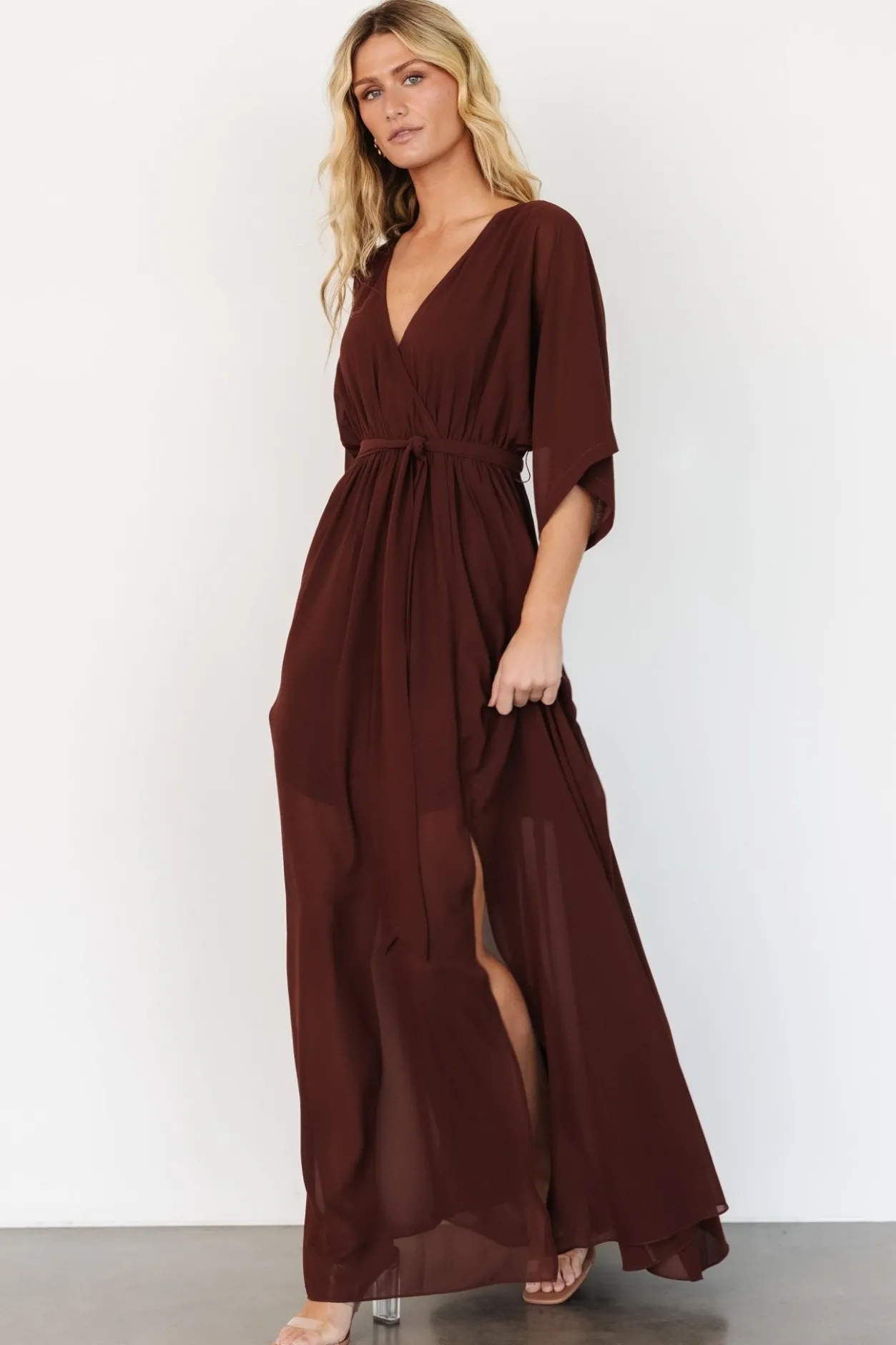 Hot Baltic Born Kia Kimono Maxi Dress | Mahogany