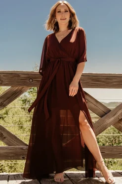 Hot Baltic Born Kia Kimono Maxi Dress | Mahogany