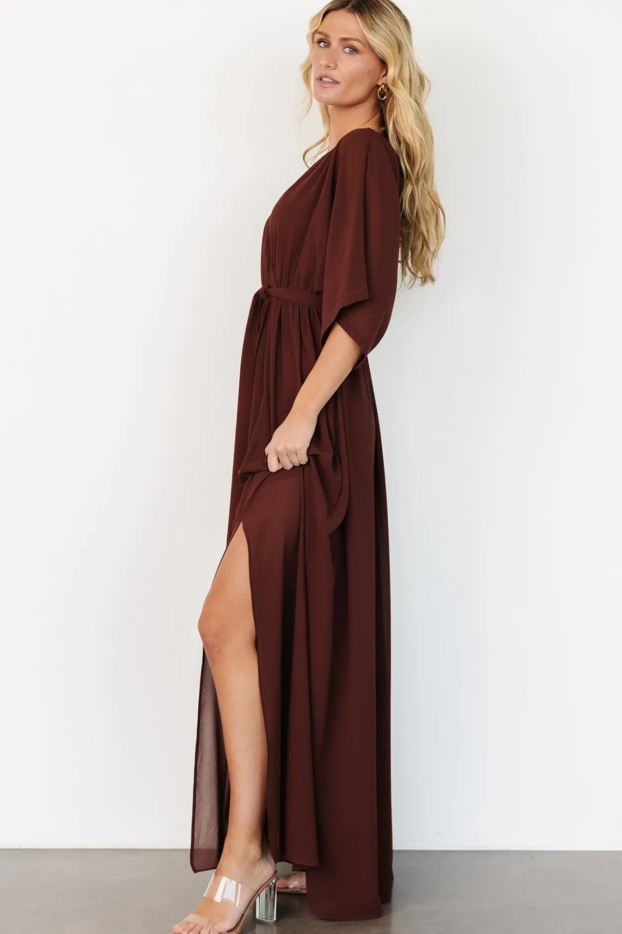 Hot Baltic Born Kia Kimono Maxi Dress | Mahogany