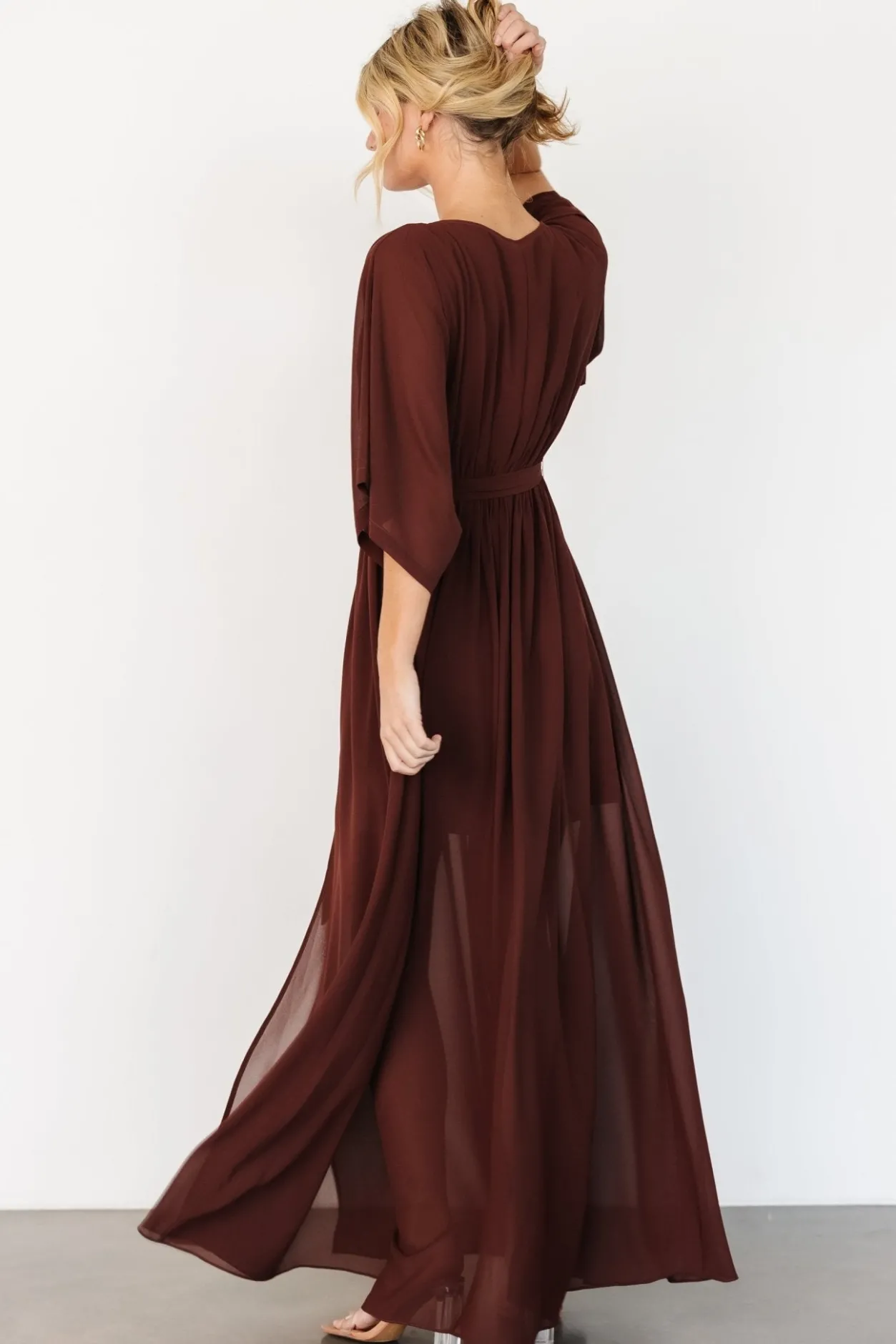 Hot Baltic Born Kia Kimono Maxi Dress | Mahogany