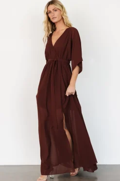 Hot Baltic Born Kia Kimono Maxi Dress | Mahogany