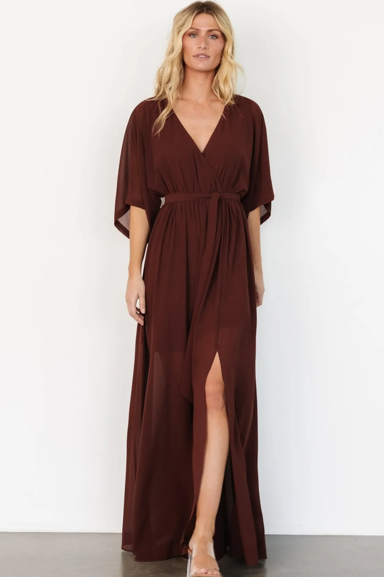 Hot Baltic Born Kia Kimono Maxi Dress | Mahogany