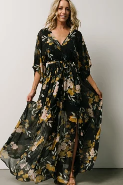 Best Baltic Born Kia Kimono Maxi Dress | Midnight Floral MidnightFloral