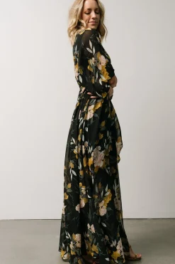 Best Baltic Born Kia Kimono Maxi Dress | Midnight Floral MidnightFloral