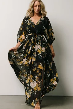 Best Baltic Born Kia Kimono Maxi Dress | Midnight Floral MidnightFloral
