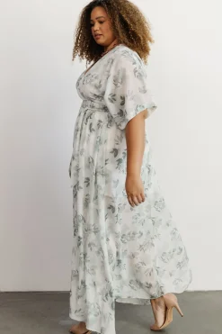 Fashion Baltic Born Kia Kimono Maxi Dress | Sage Floral SageFloral