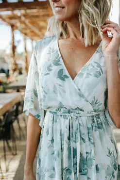 Fashion Baltic Born Kia Kimono Maxi Dress | Sage Floral SageFloral