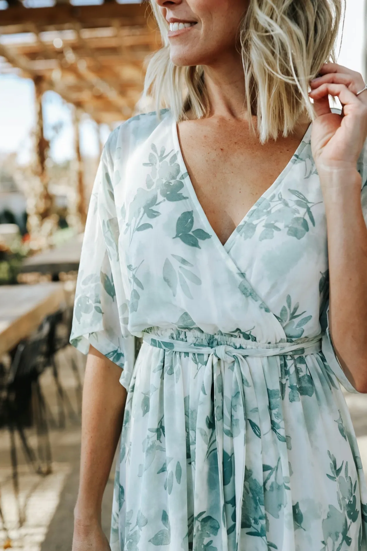 Fashion Baltic Born Kia Kimono Maxi Dress | Sage Floral SageFloral