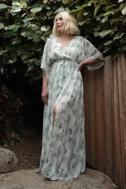 Fashion Baltic Born Kia Kimono Maxi Dress | Sage Floral SageFloral