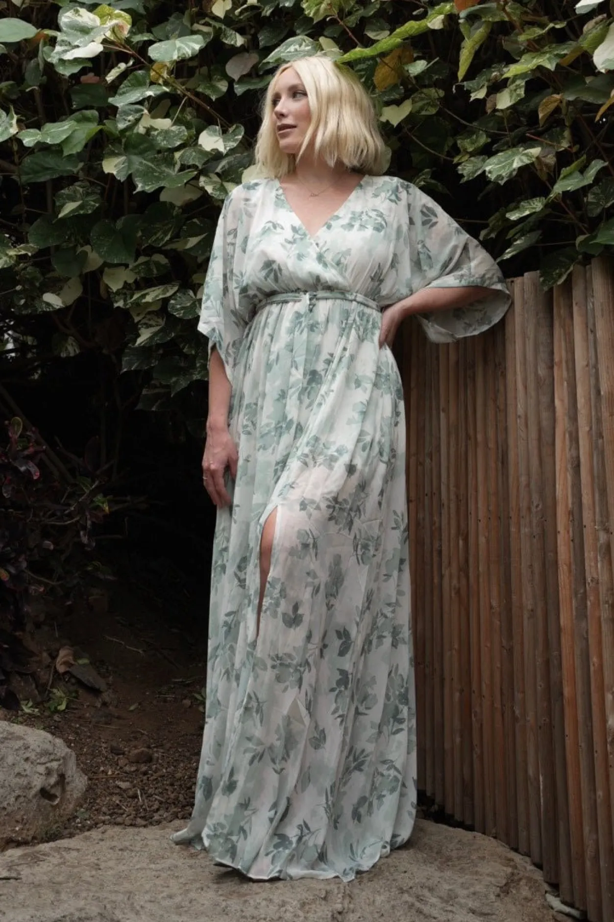 Fashion Baltic Born Kia Kimono Maxi Dress | Sage Floral SageFloral
