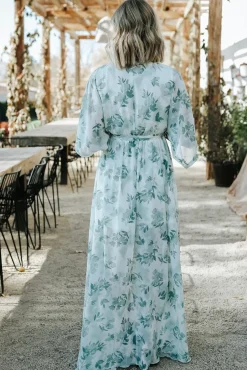 Fashion Baltic Born Kia Kimono Maxi Dress | Sage Floral SageFloral
