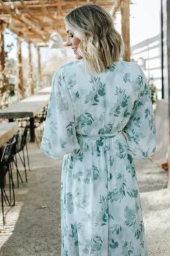 Fashion Baltic Born Kia Kimono Maxi Dress | Sage Floral SageFloral