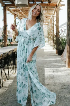 Fashion Baltic Born Kia Kimono Maxi Dress | Sage Floral SageFloral
