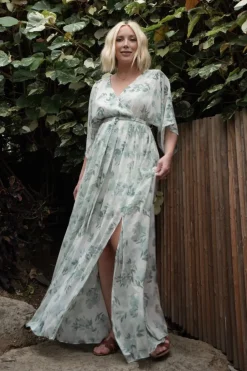 Fashion Baltic Born Kia Kimono Maxi Dress | Sage Floral SageFloral