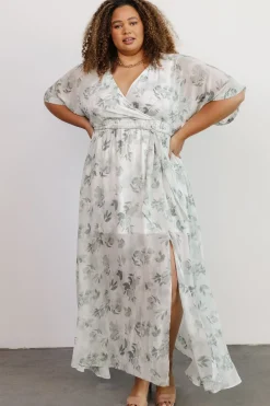 Fashion Baltic Born Kia Kimono Maxi Dress | Sage Floral SageFloral