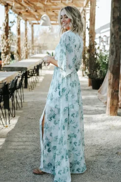 Fashion Baltic Born Kia Kimono Maxi Dress | Sage Floral SageFloral
