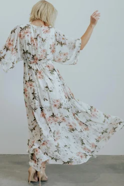 Sale Baltic Born Kia Kimono Maxi Dress | White Floral WhiteFloral