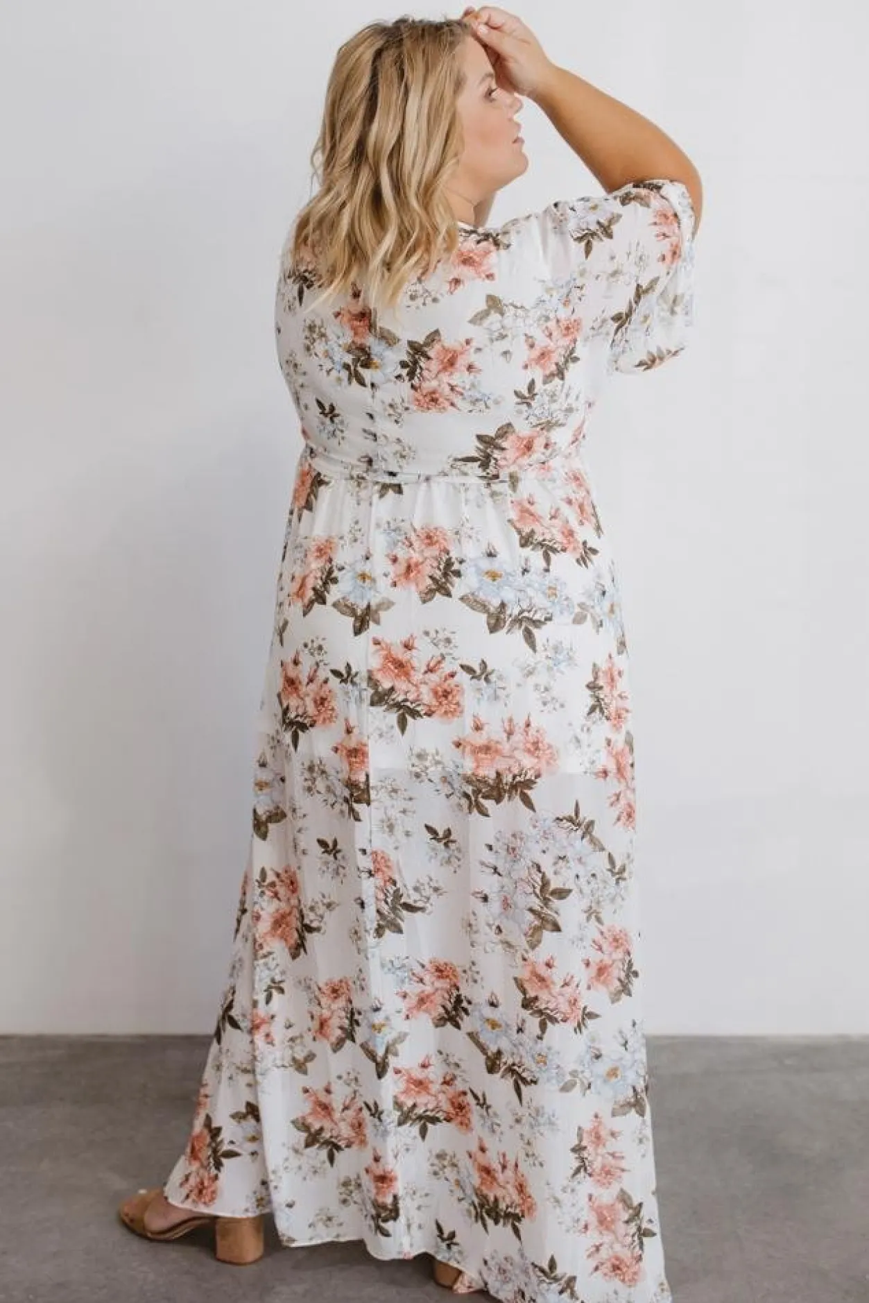 Sale Baltic Born Kia Kimono Maxi Dress | White Floral WhiteFloral