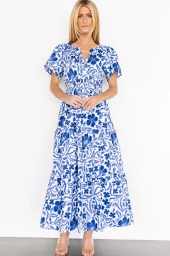 Outlet Baltic Born Kiana Poplin Maxi Dress | Blue Multi BlueMulti