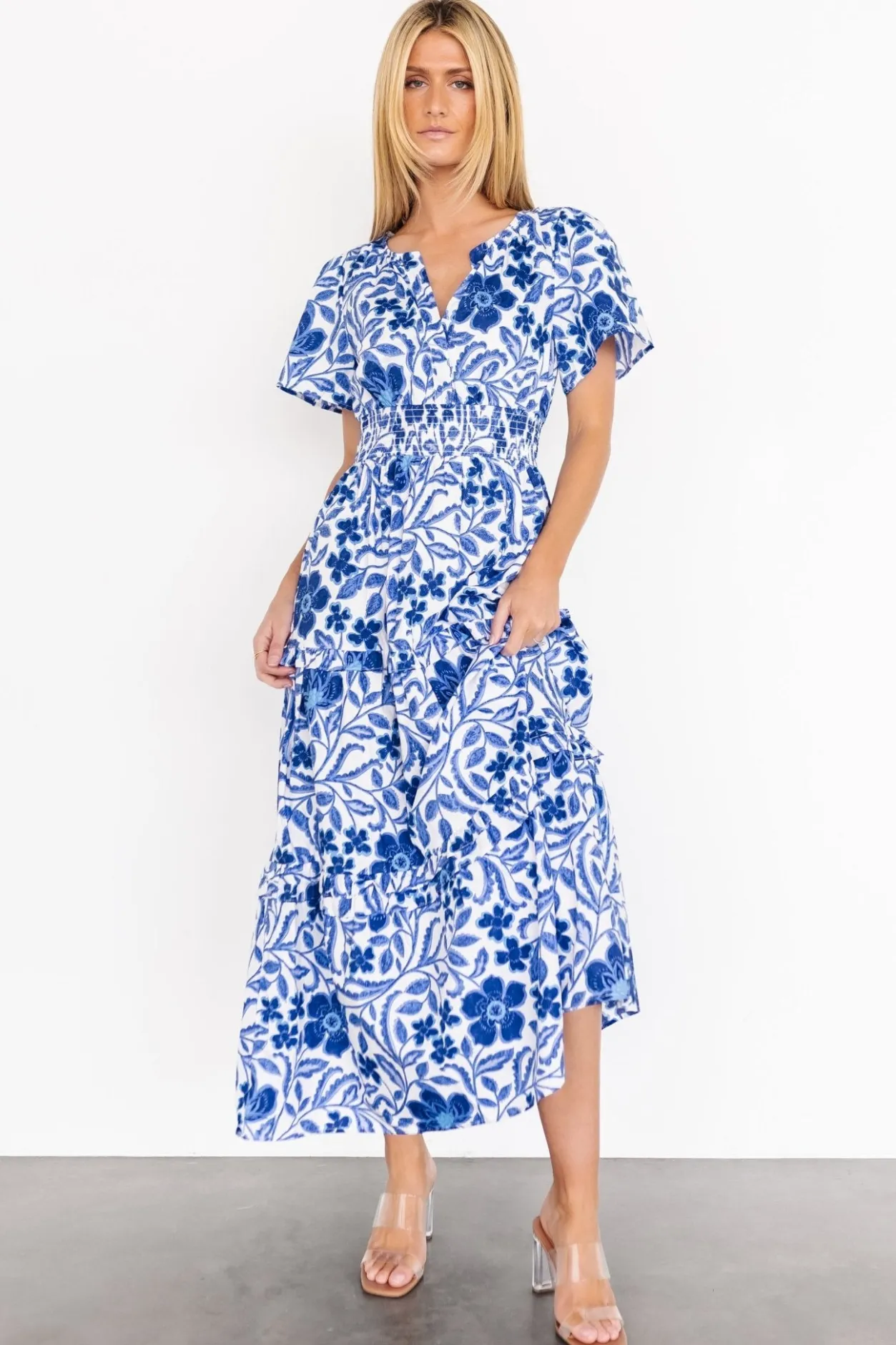 Outlet Baltic Born Kiana Poplin Maxi Dress | Blue Multi BlueMulti