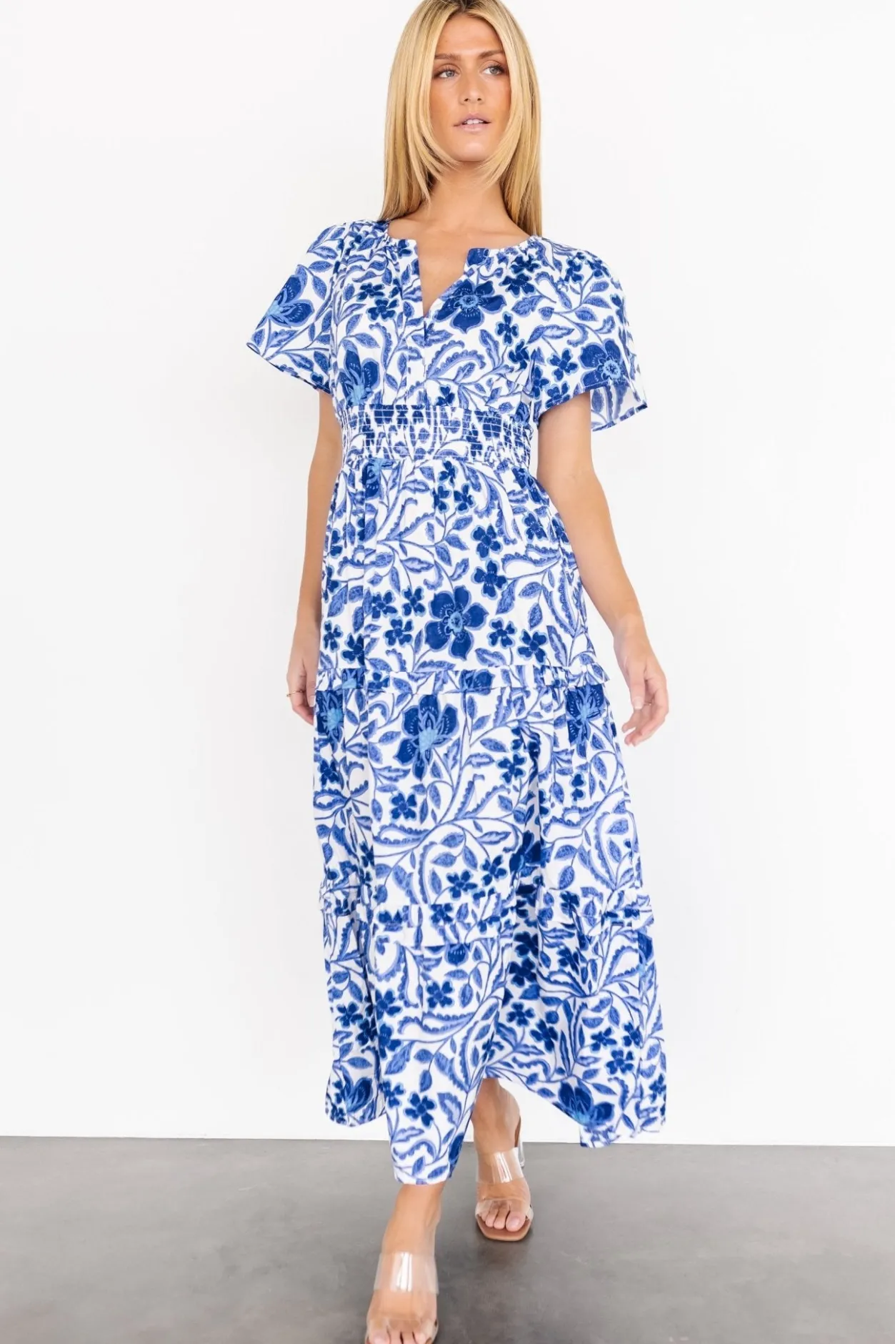 Outlet Baltic Born Kiana Poplin Maxi Dress | Blue Multi BlueMulti