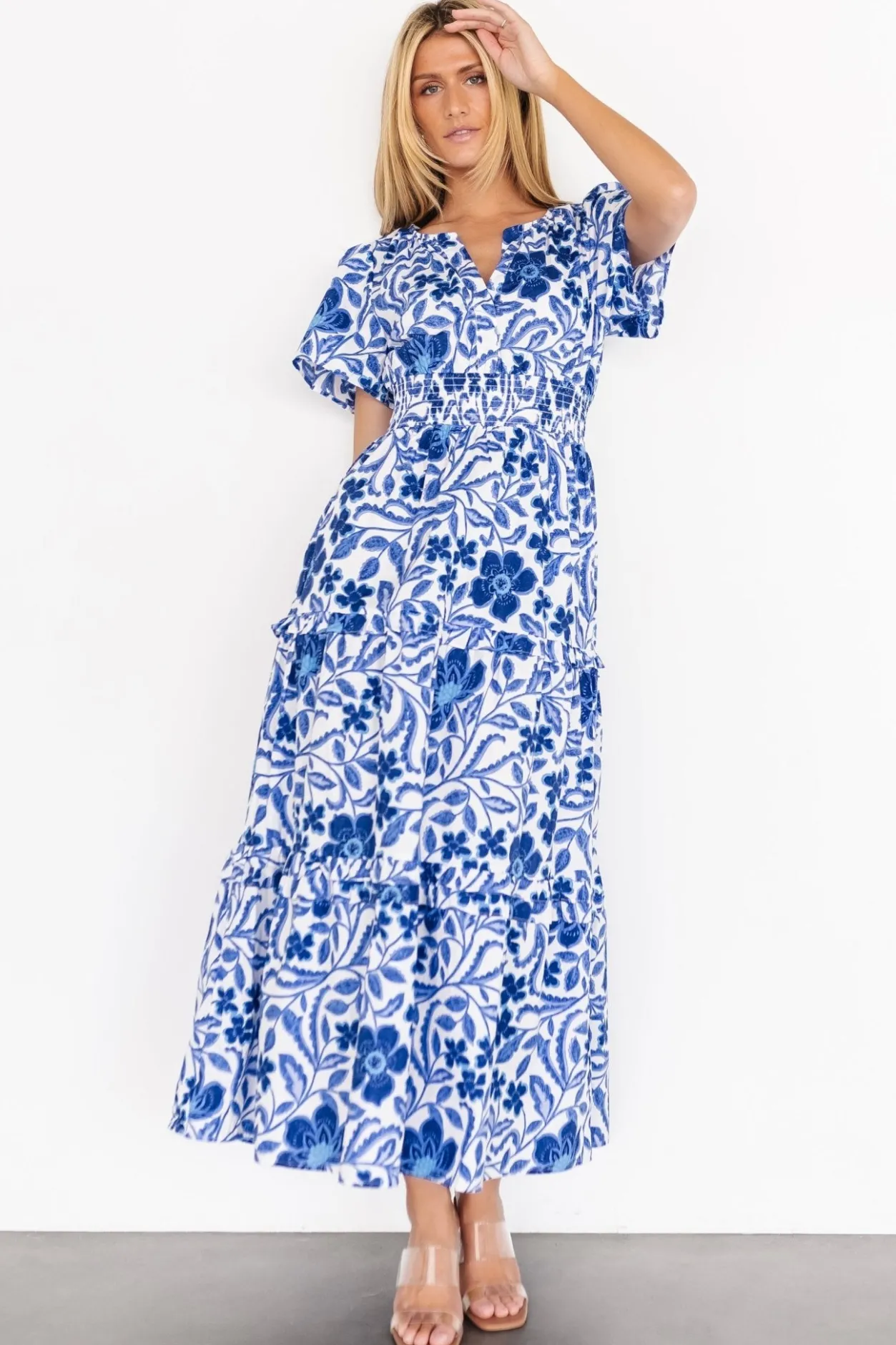 Outlet Baltic Born Kiana Poplin Maxi Dress | Blue Multi BlueMulti
