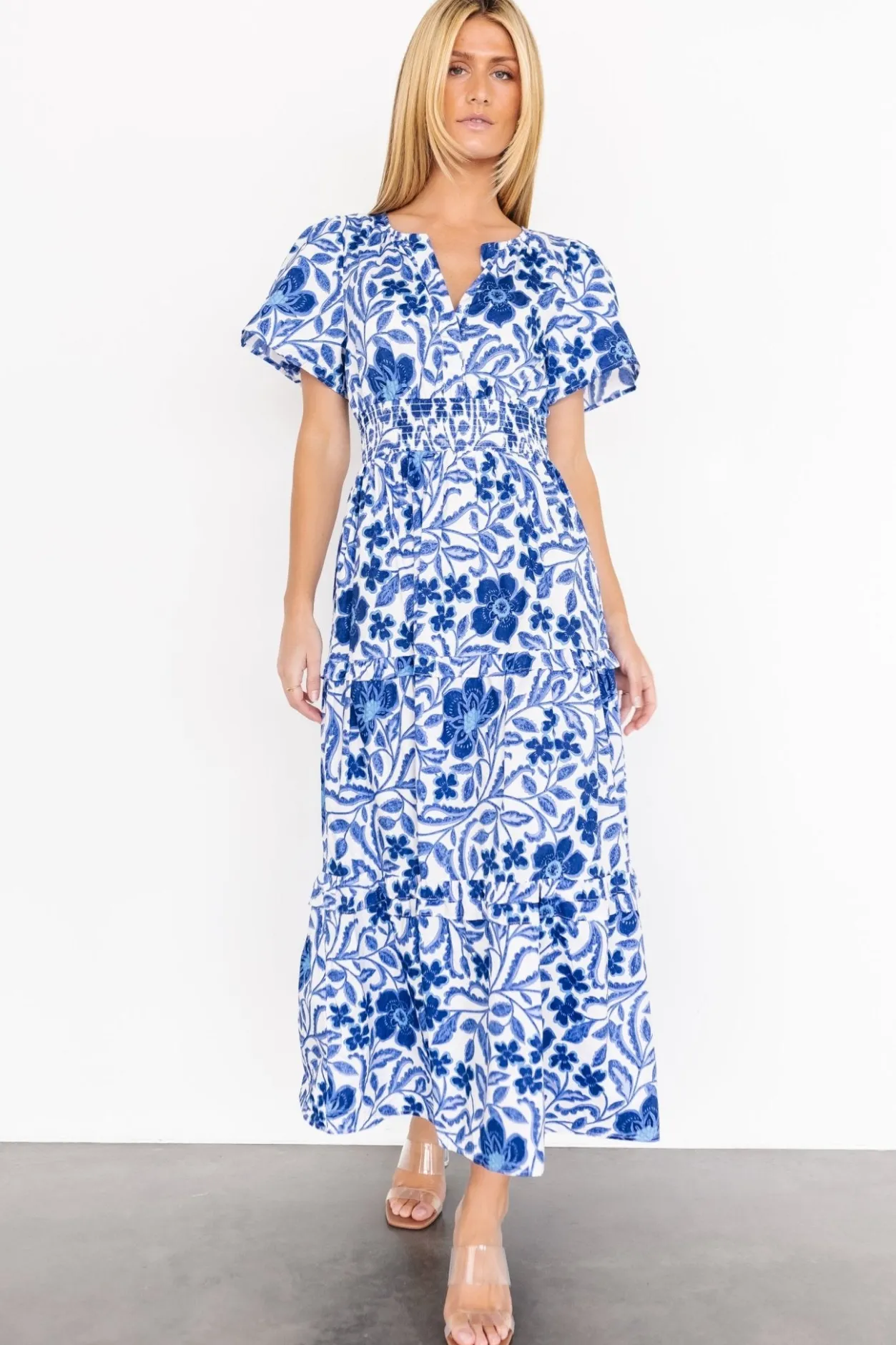 Outlet Baltic Born Kiana Poplin Maxi Dress | Blue Multi BlueMulti