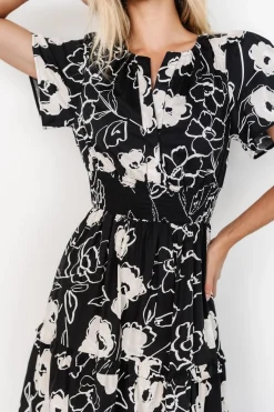 Fashion Baltic Born Kiana Poplin Maxi Dress | Black + Cream Black+Cream