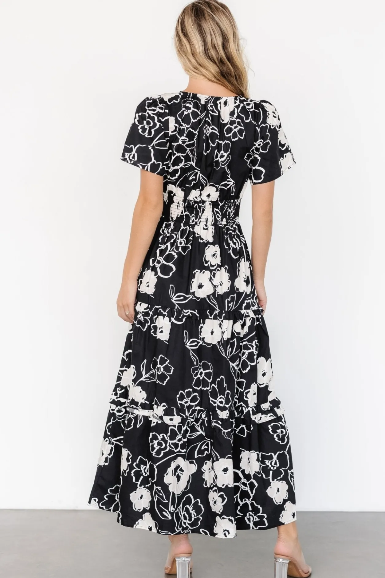 Fashion Baltic Born Kiana Poplin Maxi Dress | Black + Cream Black+Cream