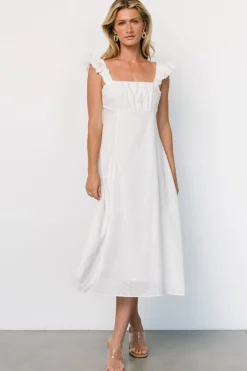 Clearance Baltic Born Kiara Eyelet Midi Dress | Off White OffWhite