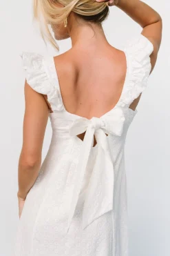 Clearance Baltic Born Kiara Eyelet Midi Dress | Off White OffWhite