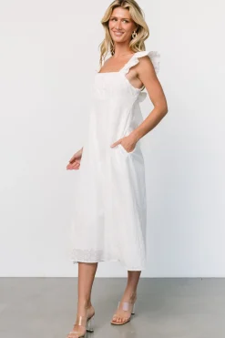 Clearance Baltic Born Kiara Eyelet Midi Dress | Off White OffWhite