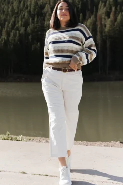 Hot Baltic Born Kira Striped Sweater | Navy + Sage Multi Navy+SageMulti