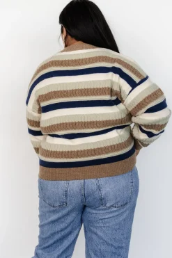 Hot Baltic Born Kira Striped Sweater | Navy + Sage Multi Navy+SageMulti