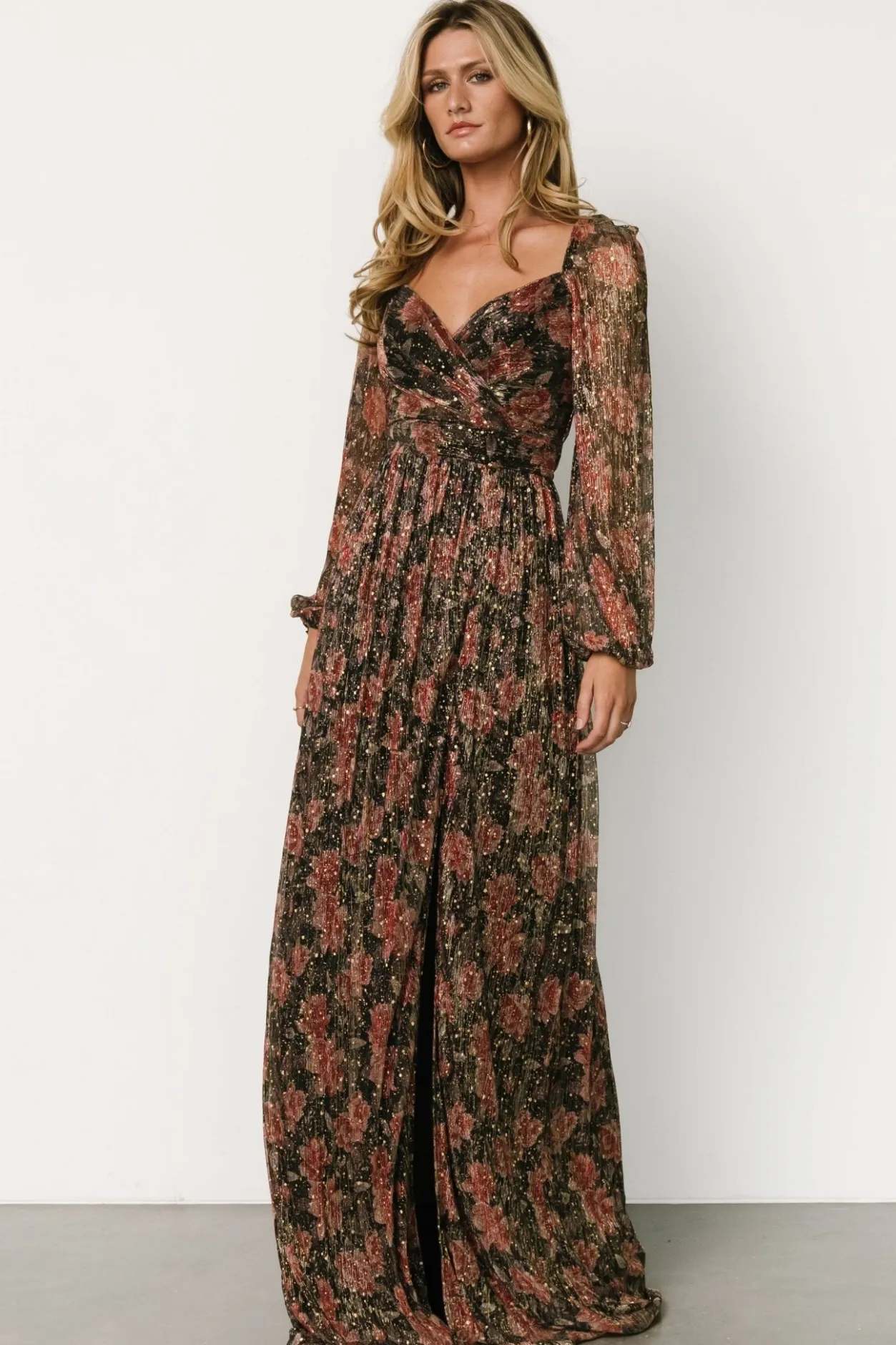 Clearance Baltic Born Kirsi Maxi Dress | Black Floral BlackFloral