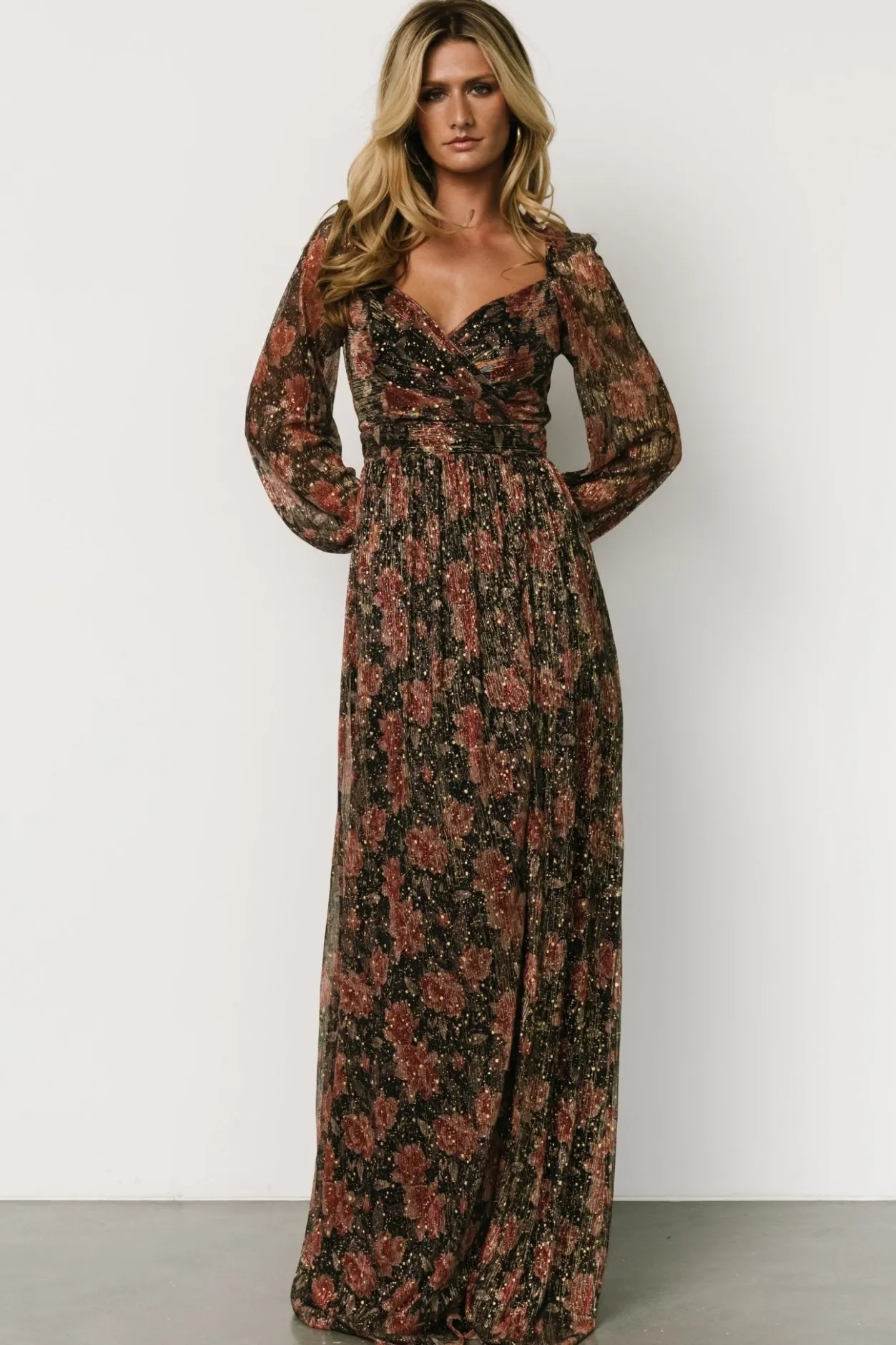 Clearance Baltic Born Kirsi Maxi Dress | Black Floral BlackFloral