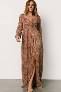 Sale Baltic Born Kirsi Maxi Dress | Rose Floral RoseFloral