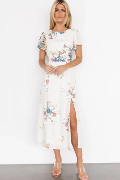 Online Baltic Born Kirsten Midi Dress | Cream Floral CreamFloral