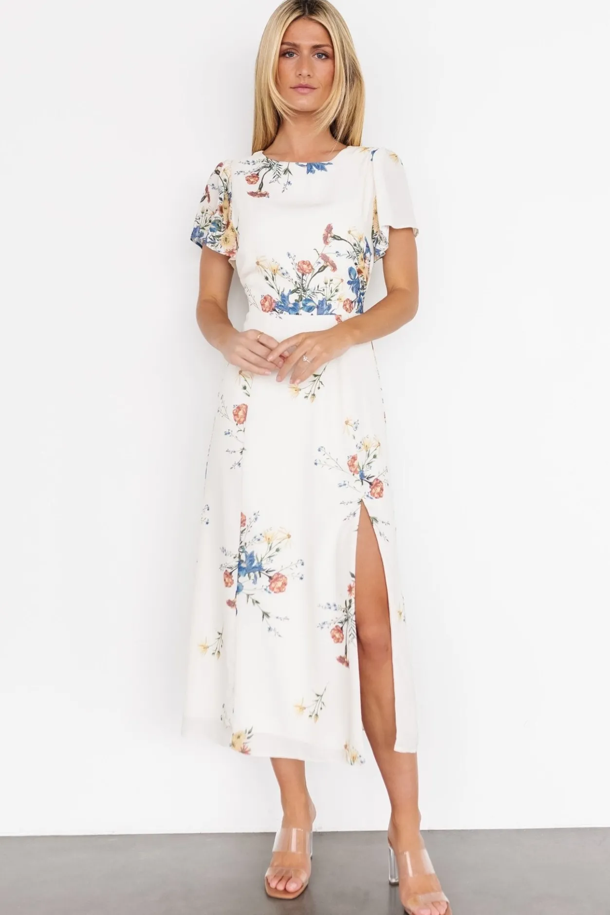 Online Baltic Born Kirsten Midi Dress | Cream Floral CreamFloral