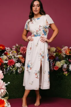 Online Baltic Born Kirsten Midi Dress | Cream Floral CreamFloral