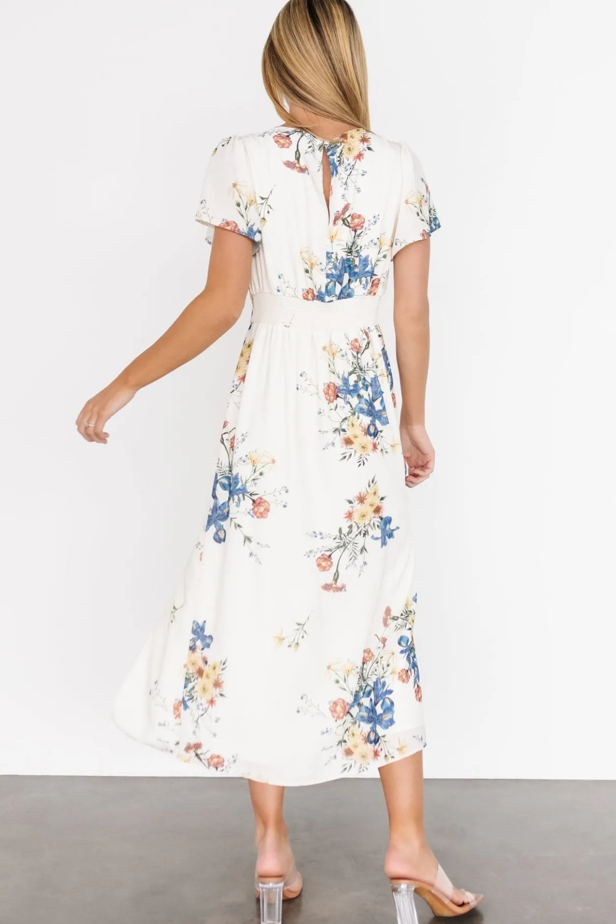 Online Baltic Born Kirsten Midi Dress | Cream Floral CreamFloral