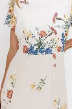 Online Baltic Born Kirsten Midi Dress | Cream Floral CreamFloral