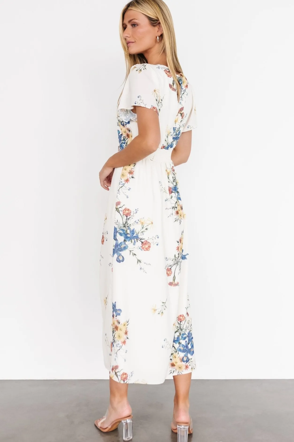 Online Baltic Born Kirsten Midi Dress | Cream Floral CreamFloral