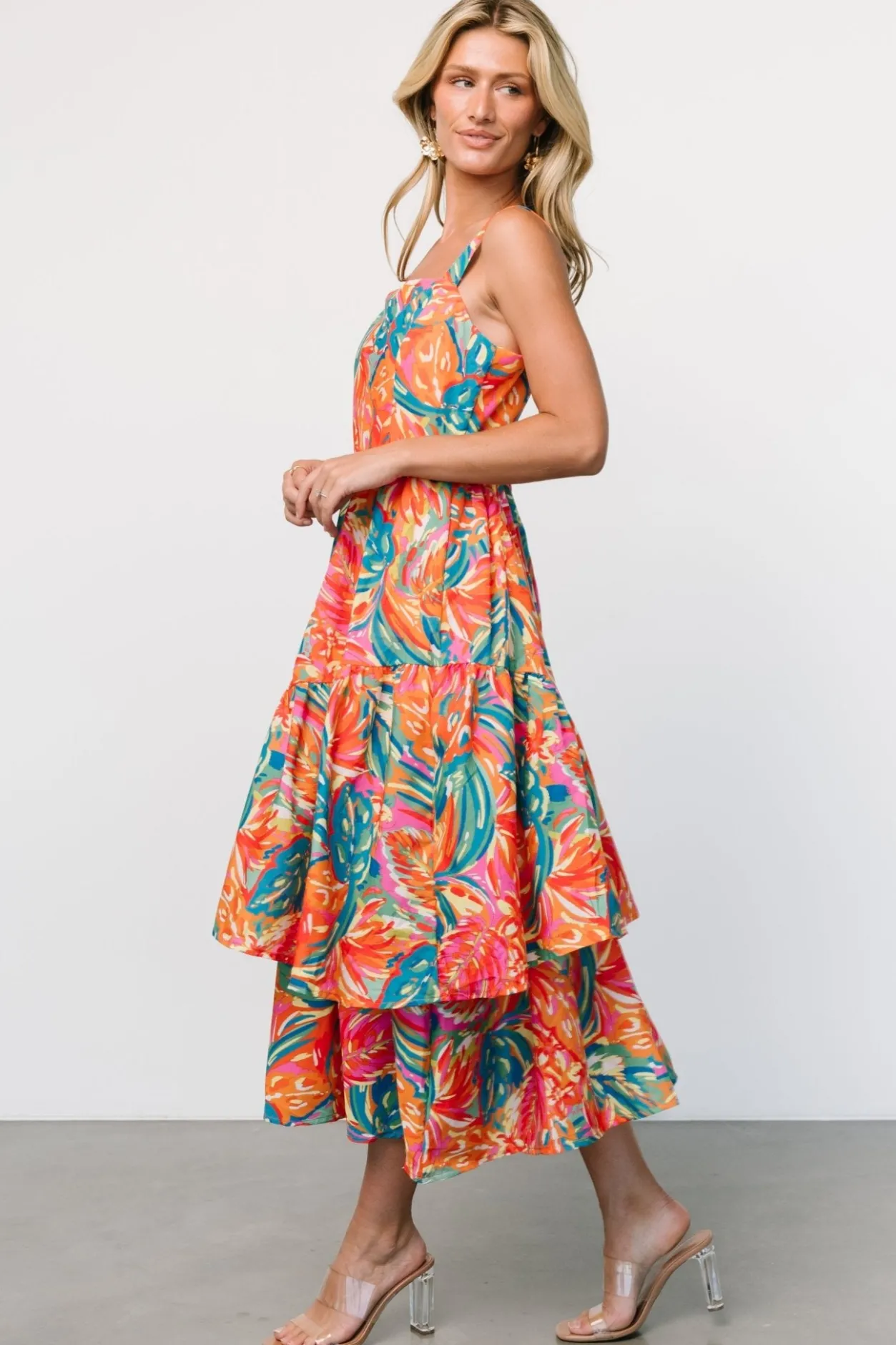 Online Baltic Born Kitts Tiered Dress | Tropical Print TropicalPrint