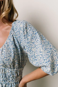 New Baltic Born Koa Short Dress | Blue Floral BlueFloral
